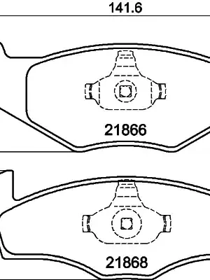 Nová Kolekce Sada brzdových destiček, kotoučová brzda HELLA 8DB 355 008-351