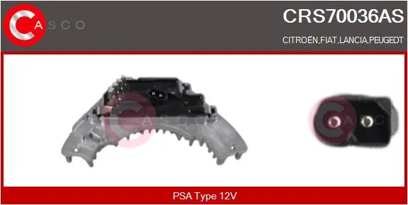 Odpor, vnitřní tlakový ventilátor CASCO CRS70036AS Novinka