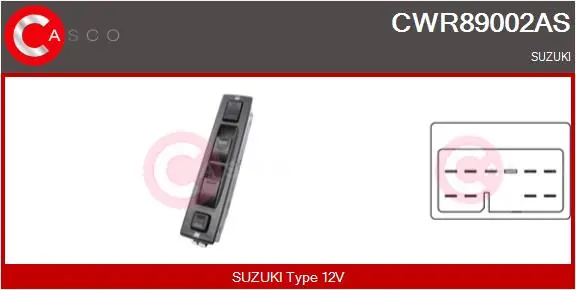 Originální Spínač, zvedací zařízení oken CASCO CWR89002AS