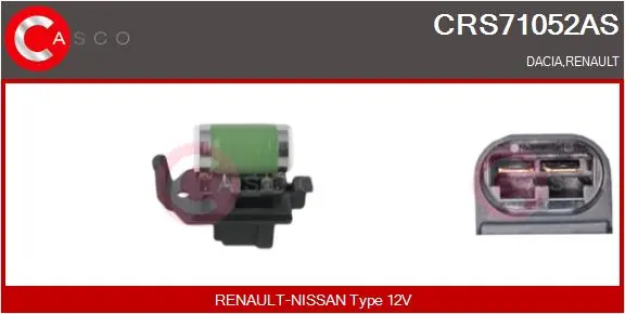 Předřazený odpor, elektromotor (ventilátor chladiče) CASCO CRS71052AS Nejlepší Volba