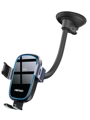 Zlevněný Automatický držák telefonu s bezdrátovým indukčním nabíjením 15W AMIO-03780