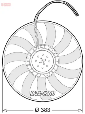 Větrák, chlazení motoru DENSO DER02007 Autentický