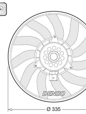 Větrák, chlazení motoru DENSO DER02008 Výprodej