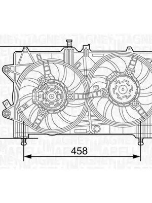 Větrák, chlazení motoru MAGNETI MARELLI 069422447010 Jen Po Omezenou Doba