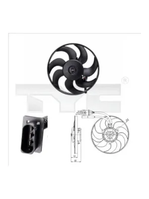 Top Prodej Větrák, chlazení motoru TYC 831-0009