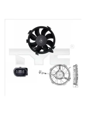 Větrák, chlazení motoru TYC 837-0015 Bezpečná Platba