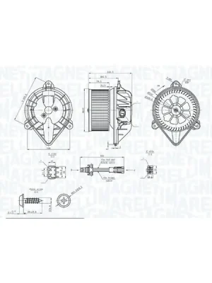Originální vnitřní ventilátor MAGNETI MARELLI 069412753010