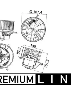 Speciální Cena vnitřní ventilátor MAHLE AB 148 000P