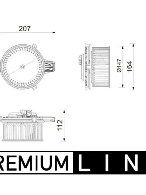 vnitřní ventilátor MAHLE AB 443 000P Nakupujte Hned