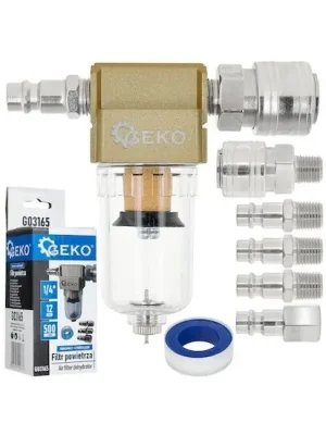 Vzduchový filtr s odlučovačem vody, závit 1/4" - GEKO Horká Nabídka