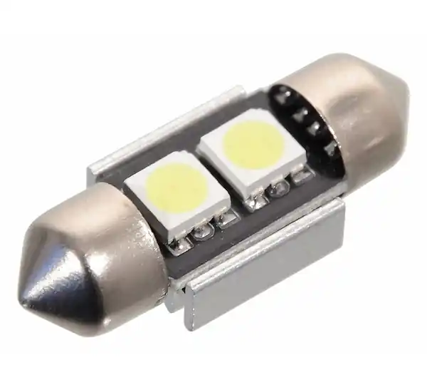Žárovka 2 SMD LED 12V suf. SV8.5 32mm s rezistorem CAN-BUS ready bílá Doprava Zdarma